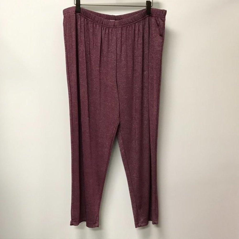 NWOT Liz & Me Marled Burgundy Stretch Lounge Pants